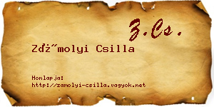 Zámolyi Csilla névjegykártya