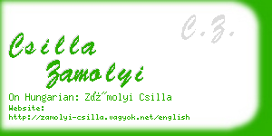 csilla zamolyi business card